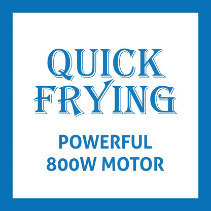 Electric Mini Air Fryer 2 Litres, 800W, Preset Temperature Ccontrol -Black & Silver (3045)