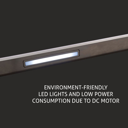 Auto Clean Glass Filterless Chimney with Inverter Technology, BLDC Motor 60/75/90cm 1400 m3/h -Black (6074 AC)