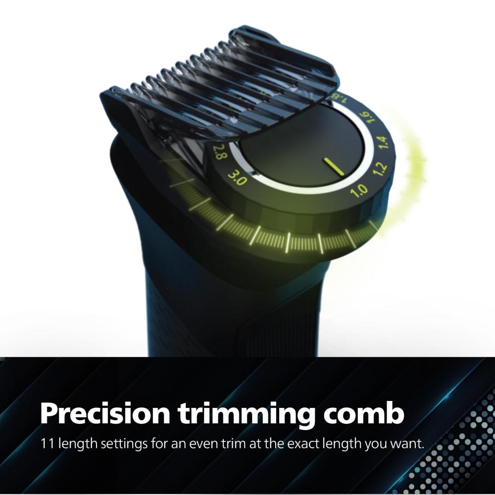 PHILIPS Series 7000 Multigroom Face, Body and Private Parts Patented Twin Trim Blades, 13 in 1 I Precision Trimming | 120 mins. runtime (MG7920/65)