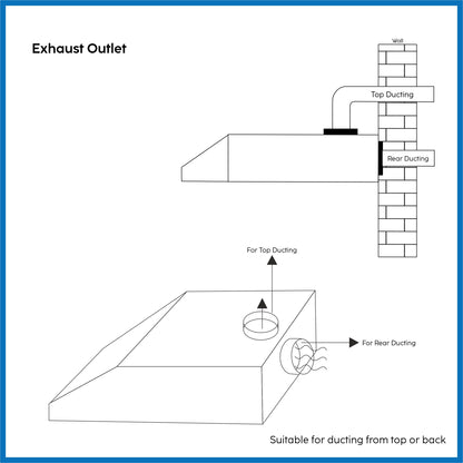 Straight Line Kitchen Chimney Touch Sensor Baffle filters 60cm 1000 m3/h -Silver (6001 SS TS)