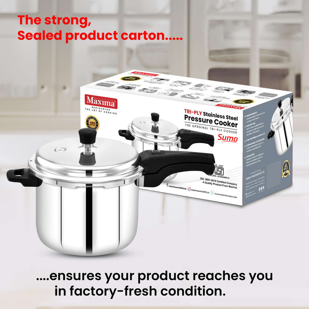 Maxima Triply Stainless Steel Sumo Cooker (Induction Friendly)