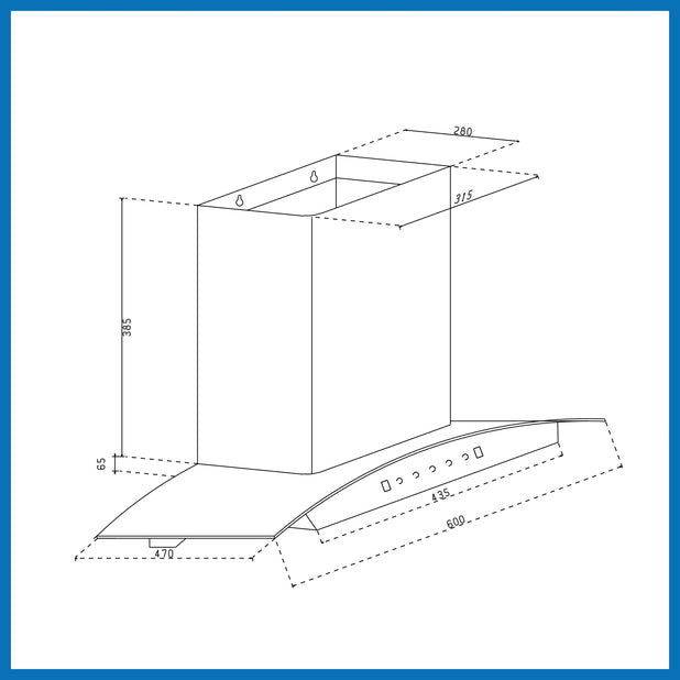4 Burner Glass Gas Stove with Brass Burner (1041 GT BB BL) + Auto Clean Glass Filterless Chimney 60cm 1200m3/h (6059 BL AC)