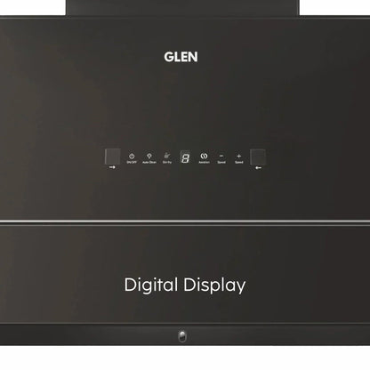 GLEN Auto Clean Glass Chimney Filter-less with Heat Sensor, BLDC Motor 1600 m³/h - 60/75/90cm (CH 6065 HSR BLDC BL AC)