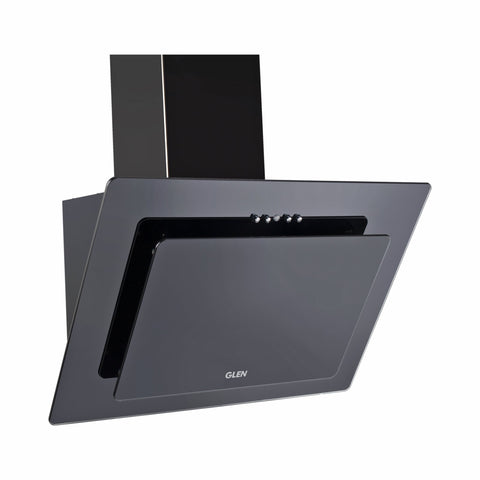 Kitchen Chimney Vertical Glass with Push Buttons 90cm 1000 m3/h- Black (6079 PB)