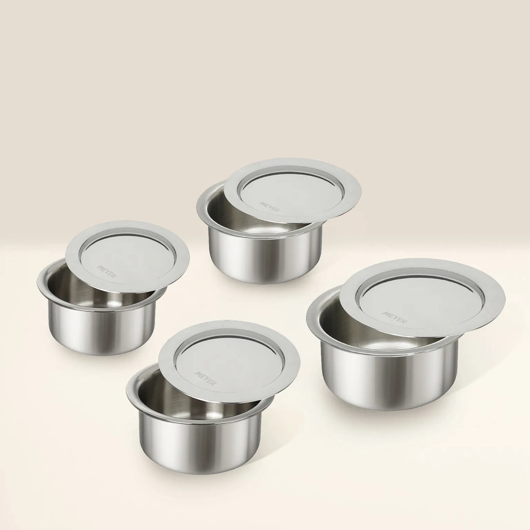 Meyer Trivantage (set of 4) Tri-ply Stainless Steel Tope With Lid (Multiple Combos Available)