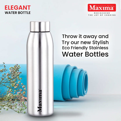 Maxima Elegant Stainless Steel Water Bottle Matte Finish (Available in 3 Sizes)
