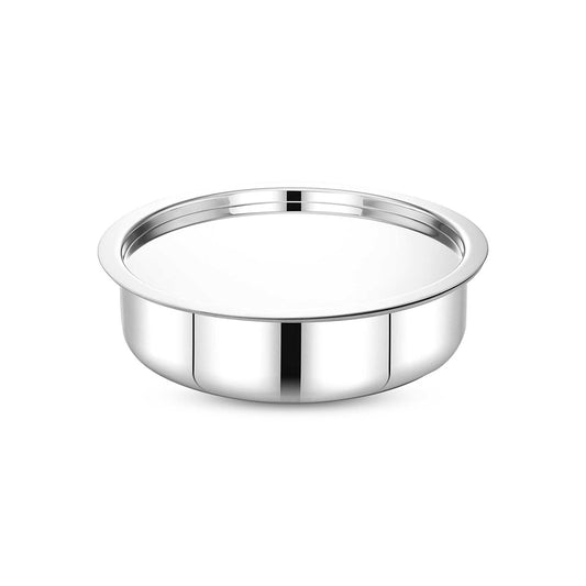 Maxima Triply SS Extra Deep Shallow Tope with Lid (Induction Friendly)
