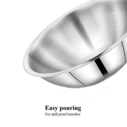 Maxima Kitchenware Triply Stainless Steel Tasla with Lid