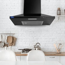 Electric Kitchen Chimney, Pyramid Shape SS Baffle filter 60cm 1100 mB3/h - Black (6049 IN BLK)