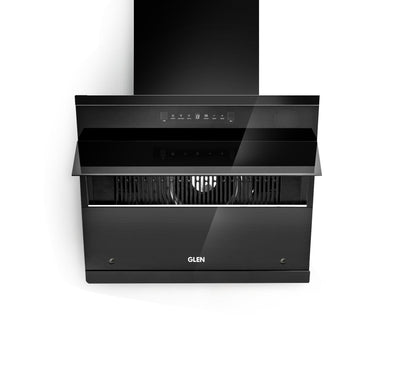 GLEN Auto Clean Vertical Glass Chimney (CH 6073 HSR DC AC) | Filter-less Design with Heat Sensor & BLDC Motor 1600 m³/h | Touch & Motion Control, Remote Operated – 60/75/90 cm
