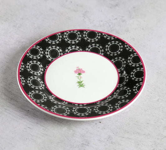 Claycraft India Circus Black Garden Side Plate 7" 1 Piece