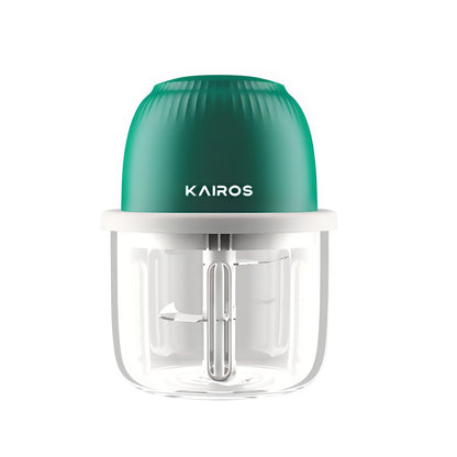 KAIROS Chop Mate Mini Chopper | USB Rechargeable Food Chopper with 350ml Glass Bowl | Perfect for Garlic, Onions & Baby Food