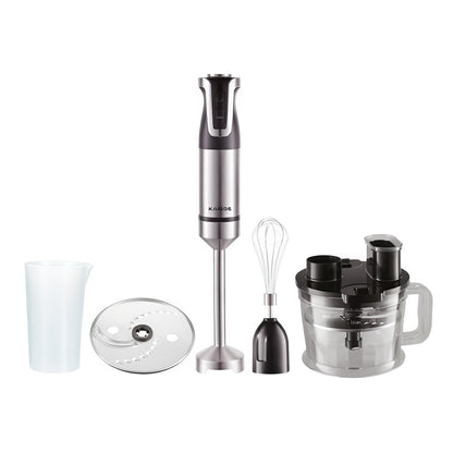 KAIROS Multimaster 6-in-1-Mini Food Processor | Powerful 600W Electric Blender, Chopper & Slicer | For Smoothies, Veggies & More