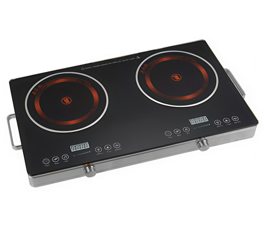 KAIROS Dual-Zone Infrared Induction Cooker - 3500W+3500W | High-Power Stove for Any Cookware & Faster Meals | Suitable for fast cooking