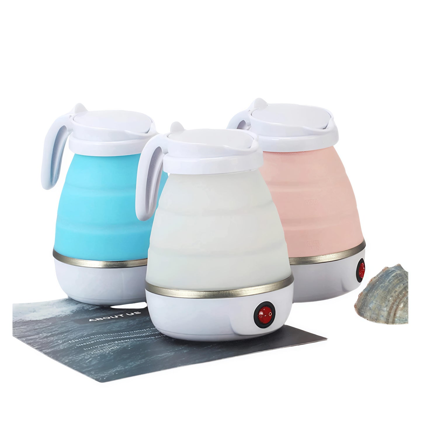 KAIROS Silicone Foldable Electric Kettle | Portable, Lightweight, Foldable kettle| Fast Boil Water Kettle for Travel & Camping