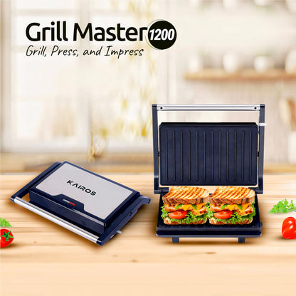 KAIROS Grill Master 1200| The Best Griller for your Home& Office | Portable, Quick Grilling with Cool Handles Safety Feature