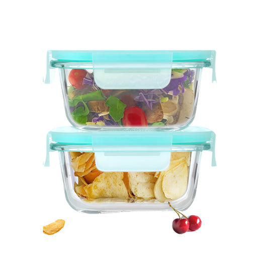 KAIROS Glass Food Storage Containers | Dishwasher Safe, Leak proof Food Storage Container | Glass Containers