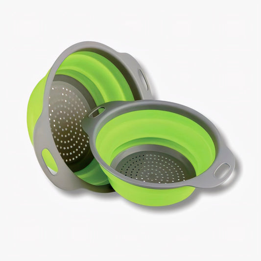 KAIROS Flexi Drain Collapsible Filter Basket Set of 2 | Multipurpose Kitchen Strainers & Sink Drainer |  Durable Filter & Strainer for Kitchen