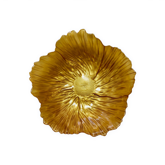 KAIROS GLASS FRUIT, DECORATIVE BOWL PLATES (GOLDEN)