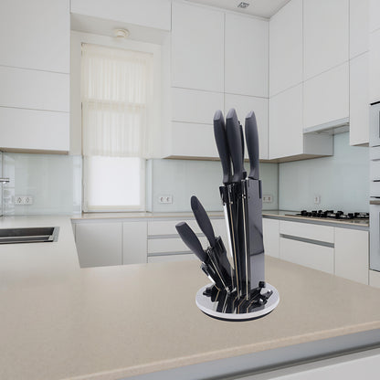 KAIROS Kitchen Knife Set of 7 Pcs with Rotating Stand | Premium Kitchen Knife Set | Stainless steel Knives