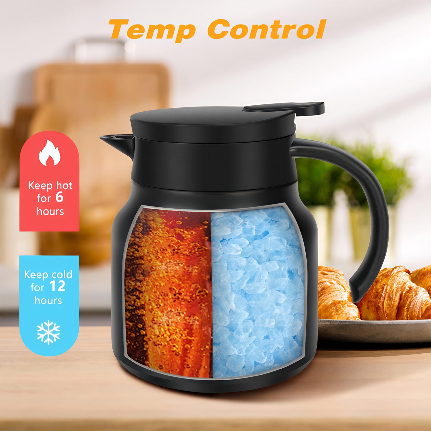 KAIROS Premier Vacuum Insulated Coffee Pot | Insulated 800 ML Coffee Pot | Best for Coffee