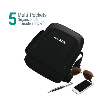 KAIROS Swift Sling Bag – Unisex Shoulder Bag | Unisex Traveller friendly backpack | ideal for travel, work & casual outings