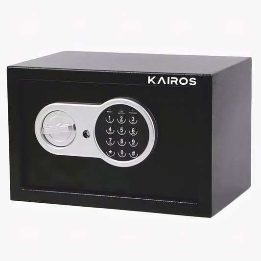 KAIROS Digital Electronic Safe 25L | Heavy Duty Steel Security Box | Dual Locking & LED Display