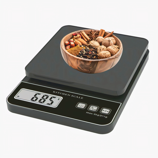 KAIROS Weight Master | 5kg Digital Kitchen Weighing Scale | 1g Accuracy, LCD Display, Auto Power-Off, Multi-Unit Conversion