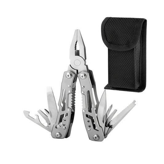 KAIROS Multitool Stainless steel (Silver) with Cover | versatile everyday carry (EDC) tool for men & women