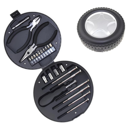 KAIROS Wheel Shaped Tool Kit With Plier | Useful for Home, office, factory, service stations etc