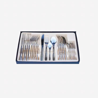 KAIROS Premium Cutlery Set 24 Pcs (6(Dinner Spoons, knives, Forks & Dessert Spoons)) | Food-Grade Stainless Steel | Durable & Rustproof | Premium Quality Dinnerware