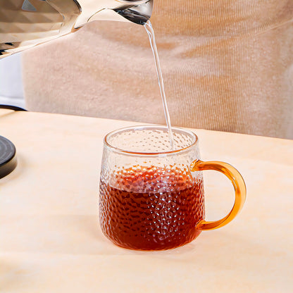 KAIROS Premium Classic Borosilicate Glass Cups – 6 Piece Set, 350ml | Heat-Resistant Elegance | For Sophisticated Hot & Cold Drinks | Stylish & Durable Design