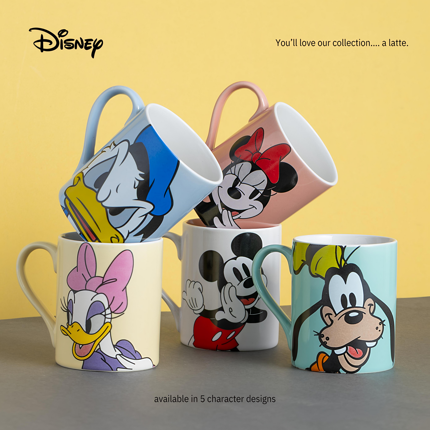 Claycraft Disney's Mickey Mouse Swing Pebble Coffee & Milk Mug 1 Piece (330ml)