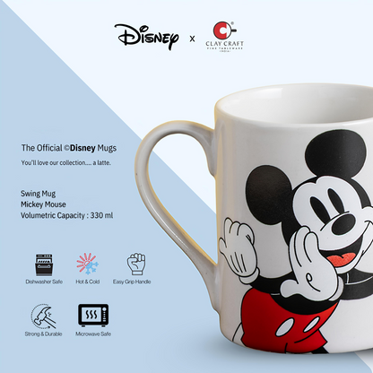 Claycraft Disney's Mickey Mouse Swing Pebble Coffee & Milk Mug 1 Piece (330ml)
