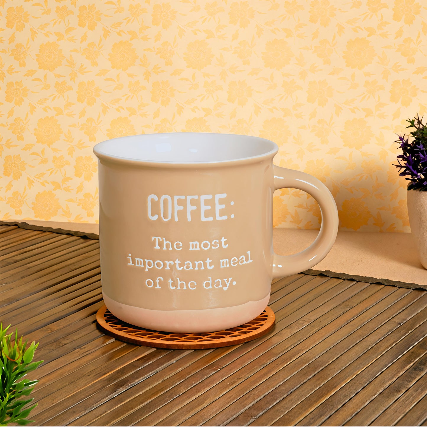 Claycraft Selas Pebble Milk/Coffee Mug - 1 Pc - 350 ml (Selas S02)