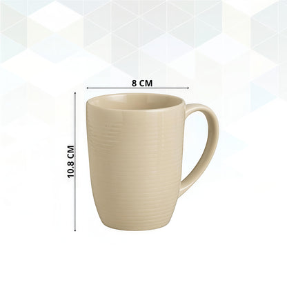 Claycraft Horizon Pebble Ivory Coffee/ Milk Mug, 1 Piece (360 ml)