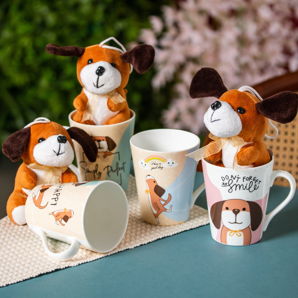 Claycraft Zing Dog Coffee & Milk Mug with Toy, 1 Piece (340ml)