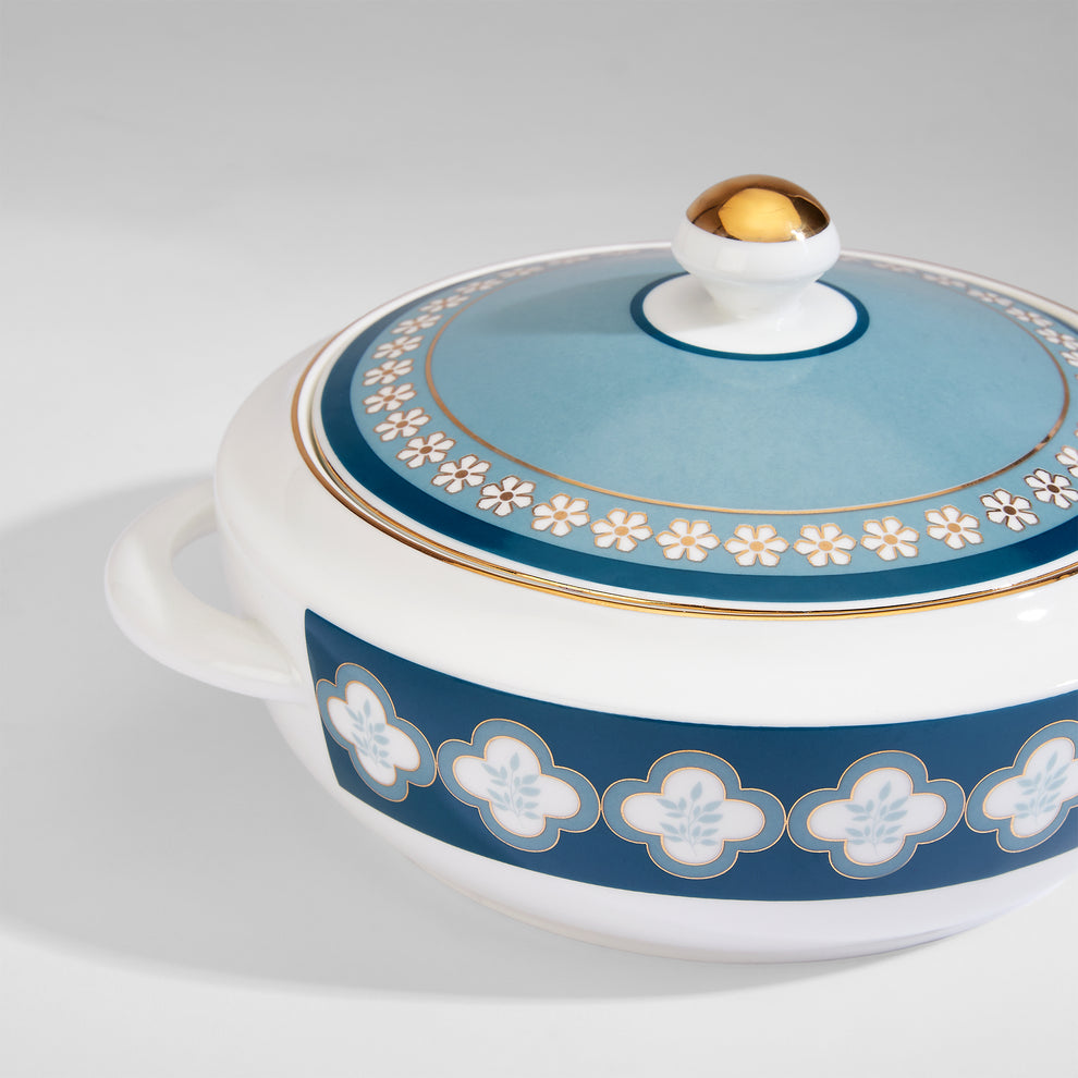 Claycraft India Circus Oceanic Opulence Georgian Dinner Set - 40 Pieces Dinner Set