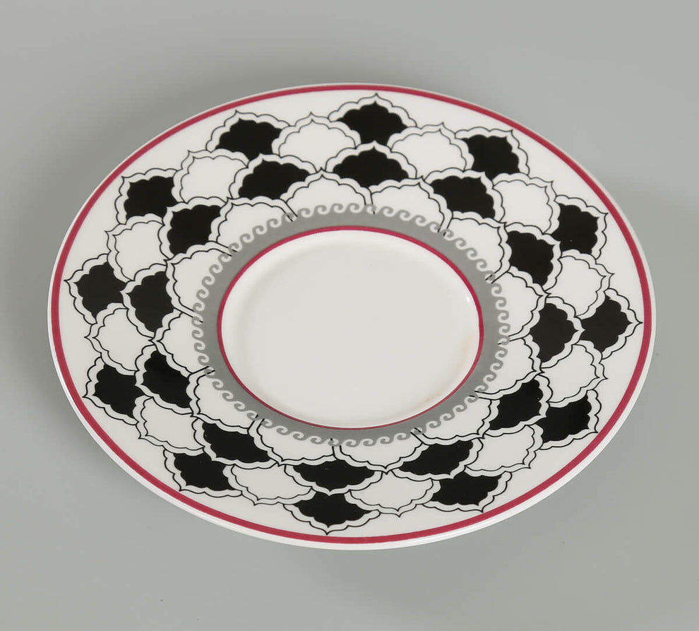 Claycraft India Circus Black Garden Tea for One Set of 3 (1 Teapot, 1 Cup and 1 Saucer)