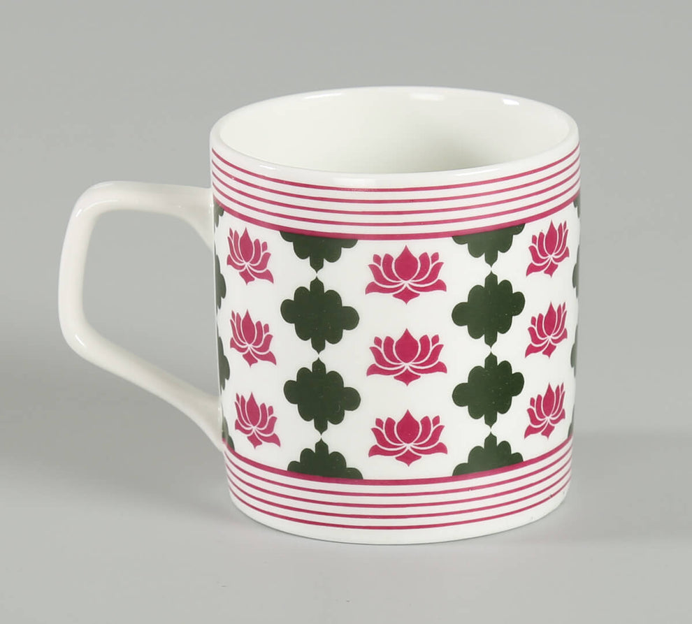 Claycraft India Circus Floral Fountain Coffee & Tea Mug Set of 6 (200ml)