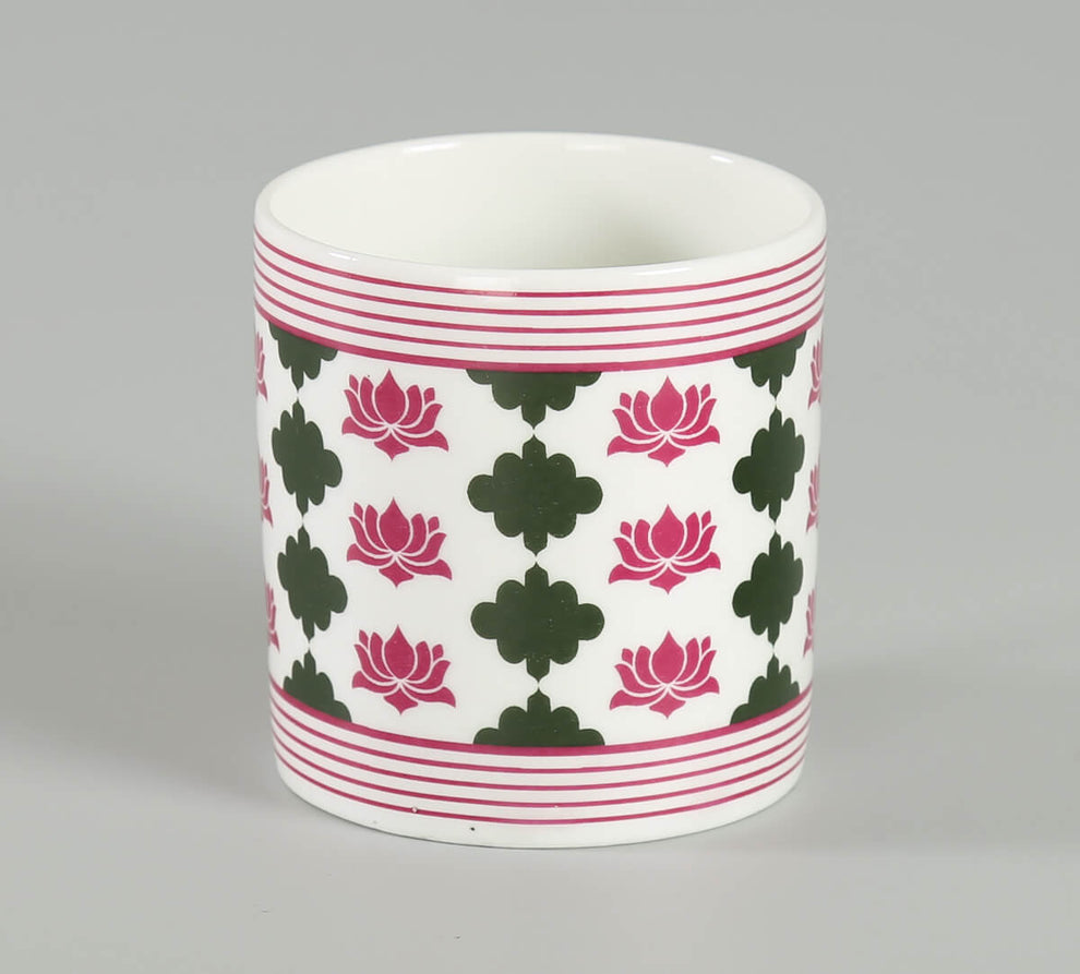 Claycraft India Circus Floral Fountain Coffee & Tea Mug Set of 6 (200ml)