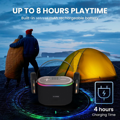 KAIROS SOUND WAVE PRO-KARAOKE BLUETOOTH SPEAKER WITH WIRELESS MIC