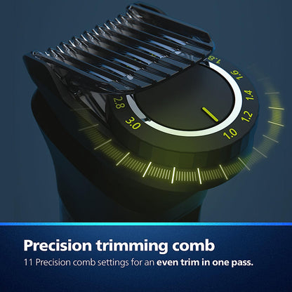 PHILIPS Series 9000 15 in 1 Pro Kit Face, Body & Private Parts | Premium All Metal Body | 120 mins. runtime (MG9551/65)