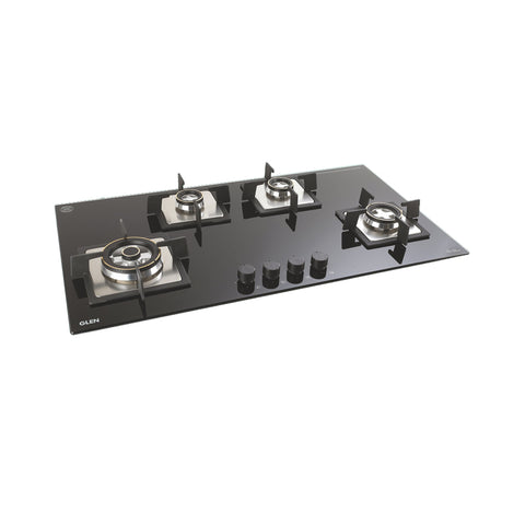 4 Burner Built-in Glass Gas Hob Triple Ring Double Ring Forged Brass Burner Auto Ignition (1094XL SQDBTR)