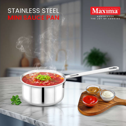 Maxima Triply Stainless Steel Mini Sauce Pan (10 cm) (Induction Friendly)