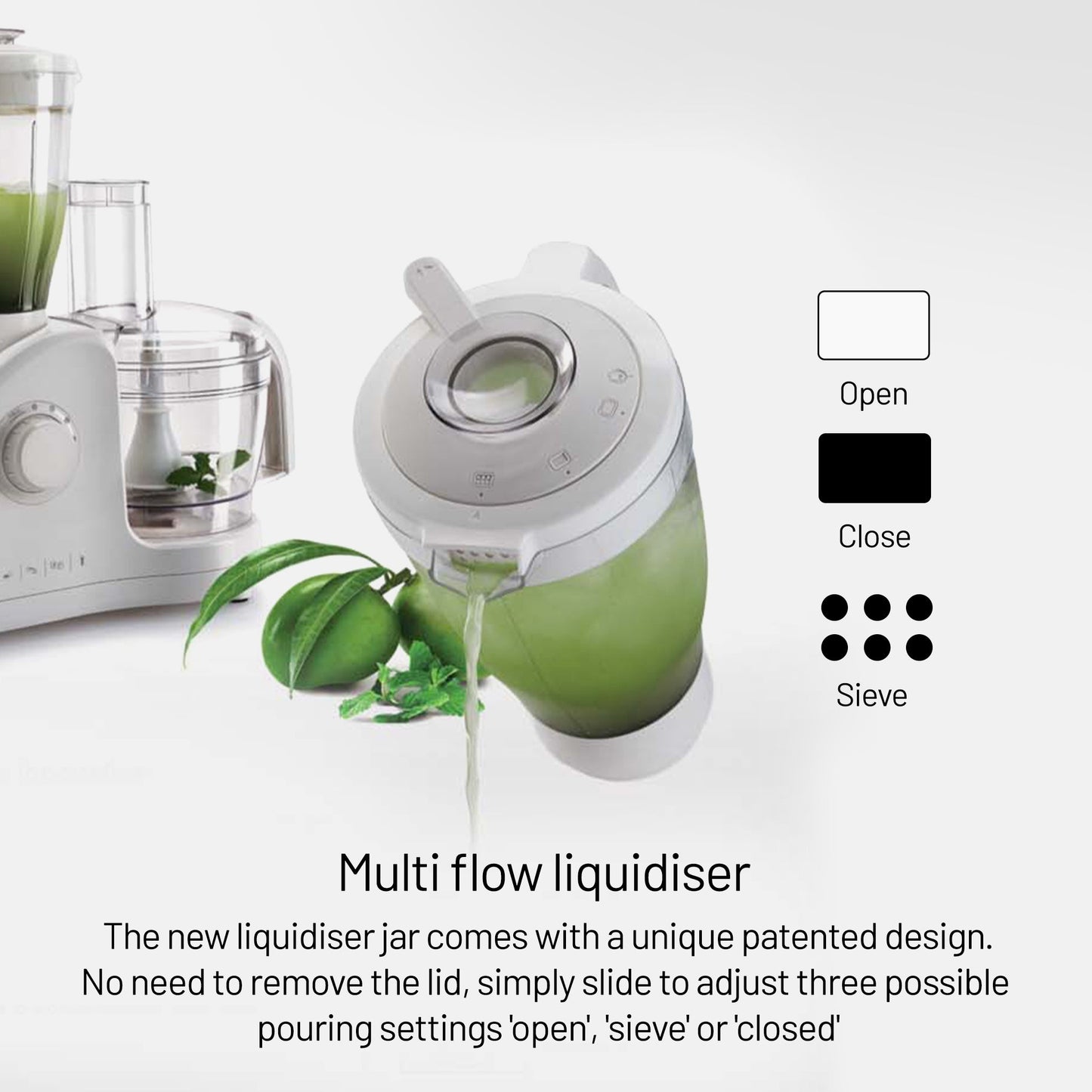 Food Processor Complete Kitchen Machine 700W b  2 Jars, Citrus Juicer 3 SS Disc Blades -White (4052LX)