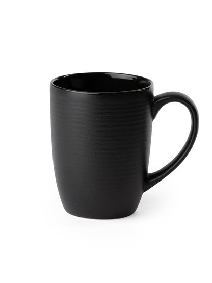 Claycraft Horizon Pebble Black Coffee/ Milk Mug, 1 Piece (360 ml)