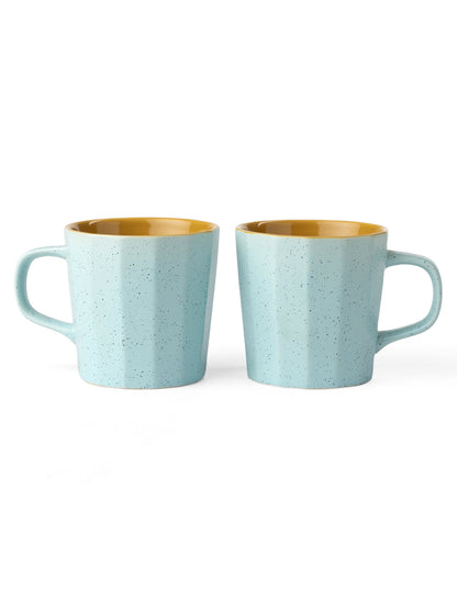 Claycraft Dual Tone Armada Pebble Coffee & Tea Mugs Set of 6 (240 ml)