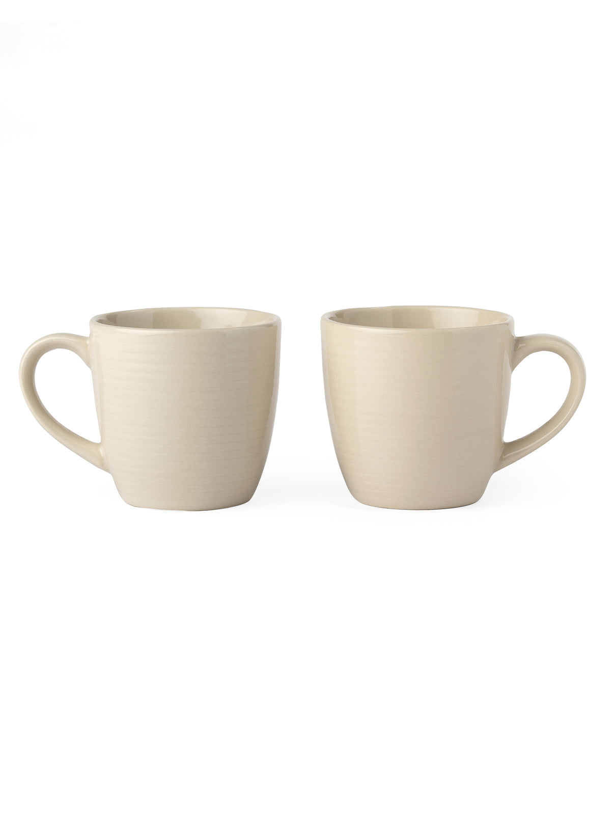 Claycraft Horizon Pebble Ivory Coffee & Tea Mugs Set of 6 (210 ml)