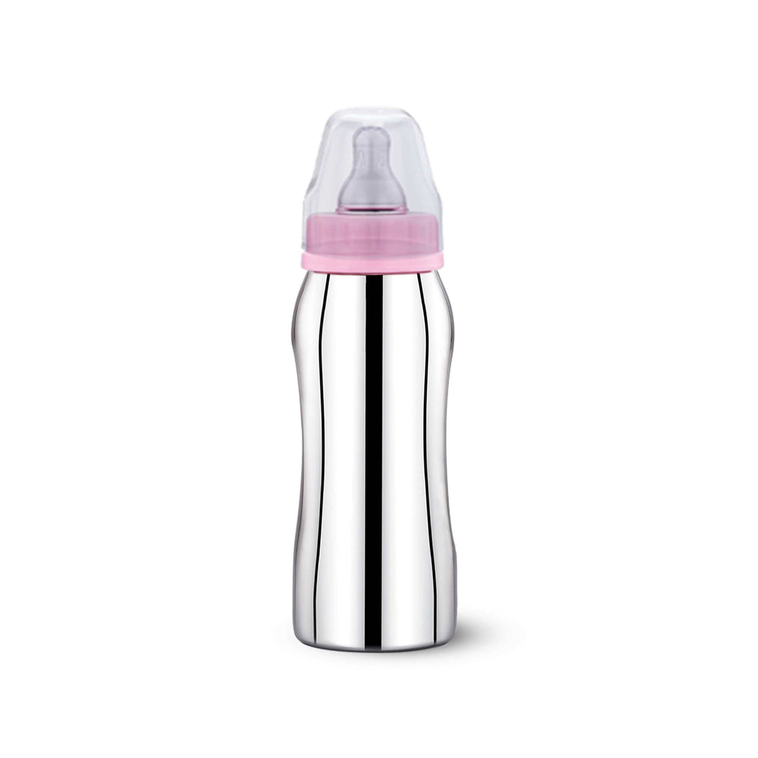 Maxima Princess Stainless Steel Baby Feeding Bottle with Plastic Cap